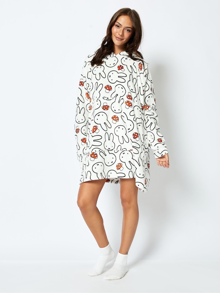 Miffy x Skinnydip Blanket Hoodie in White - Image 1 of 4