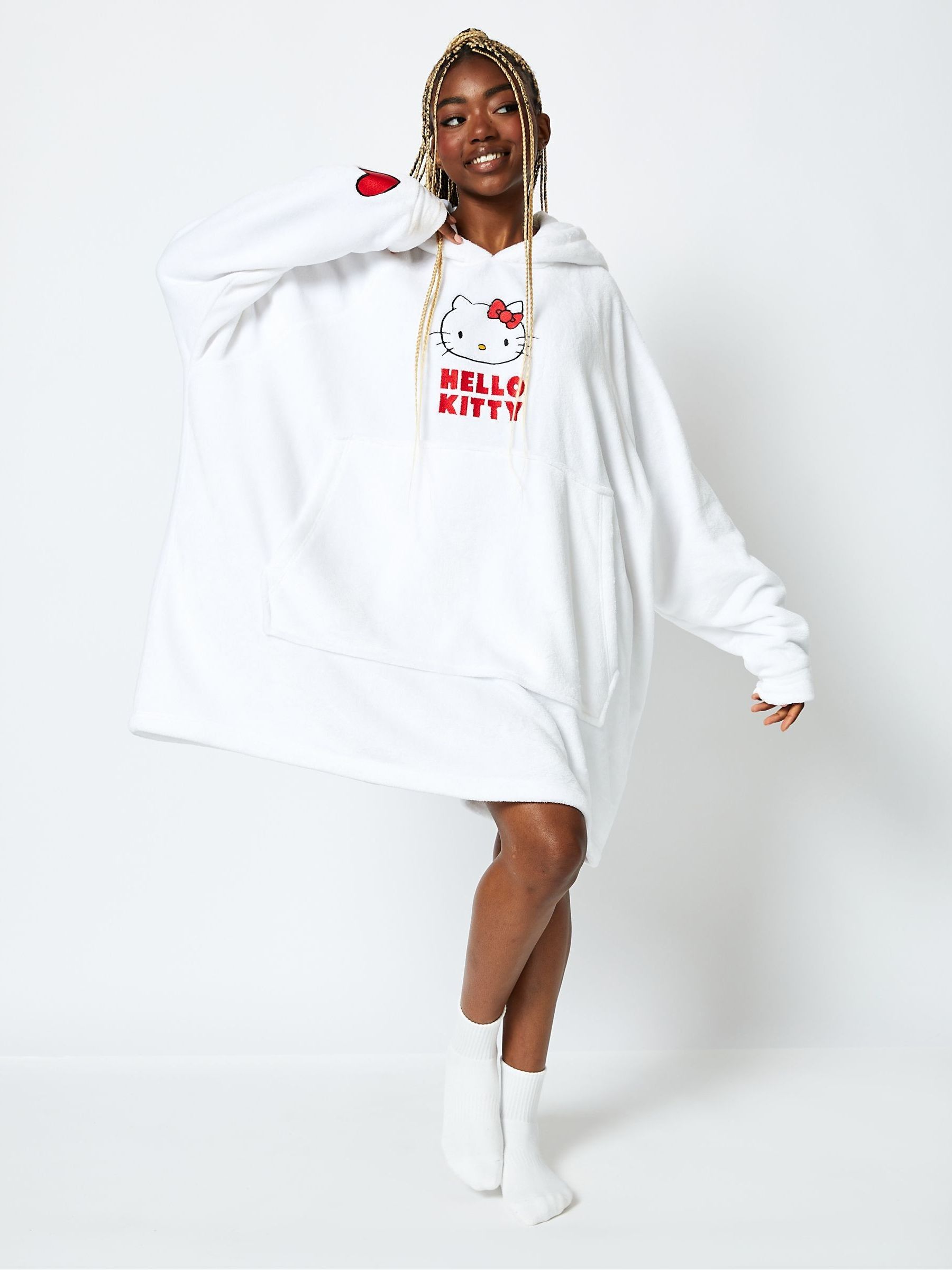 Buy Hello Kitty x Skinnydip Blanket Hoodie in White from Next USA