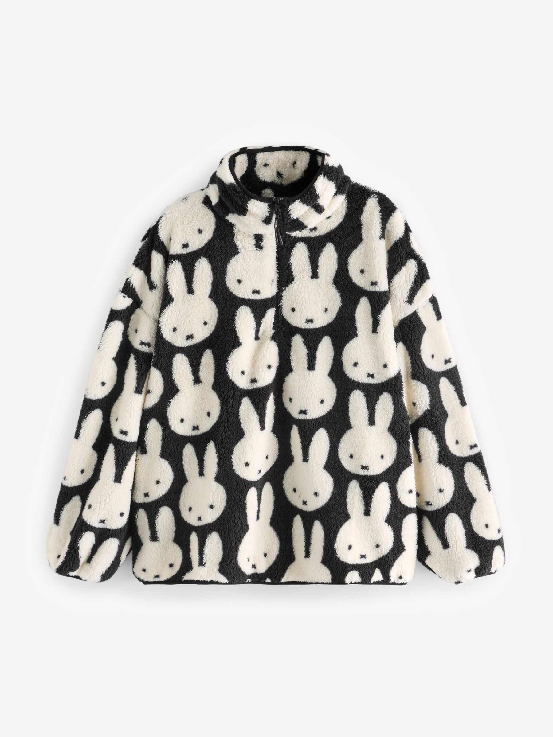 Buy Miffy x Skinnydip Repeat Print Longline Fleece in Black and
