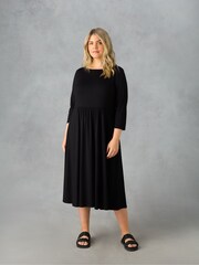 Live Unlimited Curve Jersey Midi Black Dress - Image 1 of 4