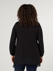 Live Unlimited Curve Jersey Hanky Hem Black Tunic - Image 4 of 4