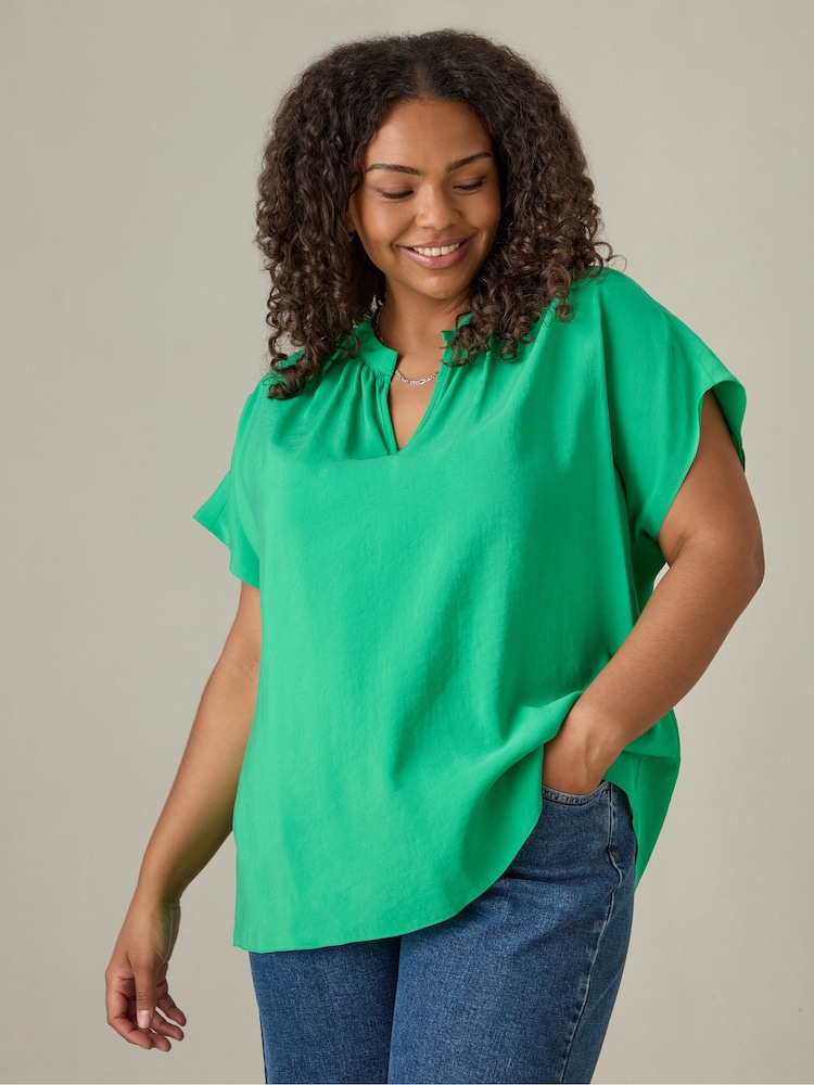 Live Unlimited Curve Green Highneck Top - Image 1 of 3