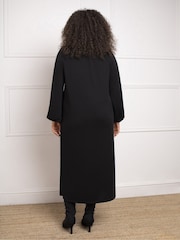 Live Unlimited Curve Jersey V-Neck Midi Black Dress - Image 5 of 5