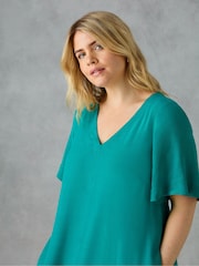 Live Unlimited Green Curve V-Neck T-Shirt Maxi Dress - Image 4 of 4