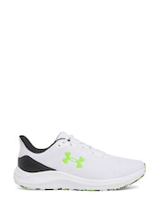Under Armour White/Green Charged Pursuit 4 Trainers - Image 1 of 5
