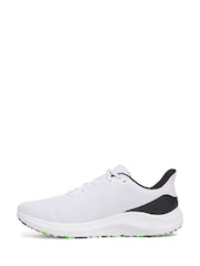 Under Armour White/Green Charged Pursuit 4 Trainers - Image 2 of 5