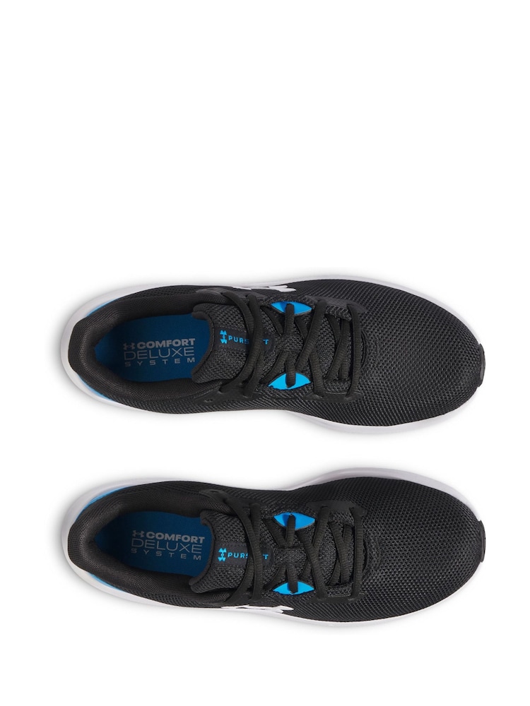 Under Armour Black/Teal Charged Pursuit 4 Trainers - Image 4 of 5