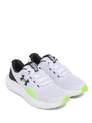 Under Armour White/Green Surge 4 Trainers - Image 3 of 5