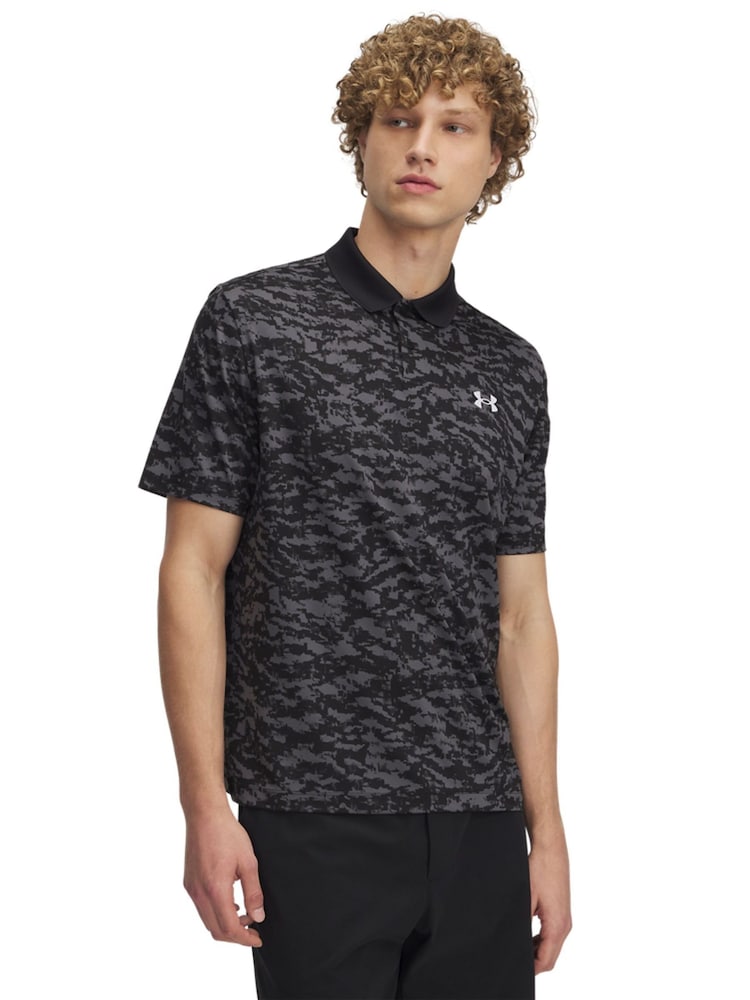 Under Armour Black/Grey Matchplay Printed Polo Shirt - Image 1 of 2