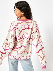 Happy Cloud Knit Jumper in Cream - Image 2 of 5