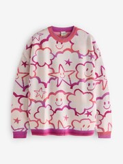 Happy Cloud Knit Jumper in Cream - Image 5 of 5