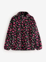 Skinnydip Ditsy Cherry Longline Black Fleece - Image 6 of 6