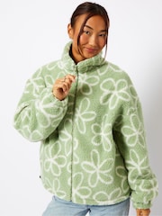 Skinnydip Green Green Doodle Flower Fleece - Image 1 of 5