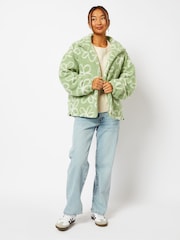 Skinnydip Green Green Doodle Flower Fleece - Image 3 of 5