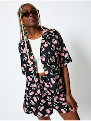 Disco Cherry Shirt in Black - Image 1 of 3