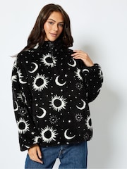 Skinnydip Black Celestial Longline Fleece - Image 1 of 4