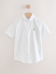White Short Sleeve Oxford Shirt - Image 1 of 4
