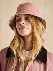 Joules Thurlow Pink Adjustable Waterproof Bucket Hat - Image 1 of 5