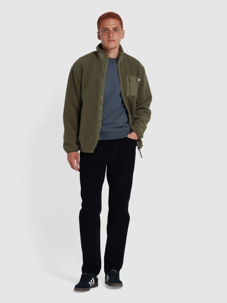 Farah 100% Cotton Elm Corduroy Black Trousers - Image 2 of 5