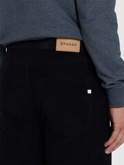 Farah 100% Cotton Elm Corduroy Black Trousers - Image 4 of 5