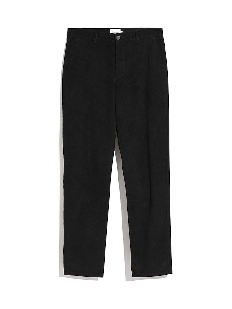 Farah 100% Cotton Elm Corduroy Black Trousers - Image 5 of 5