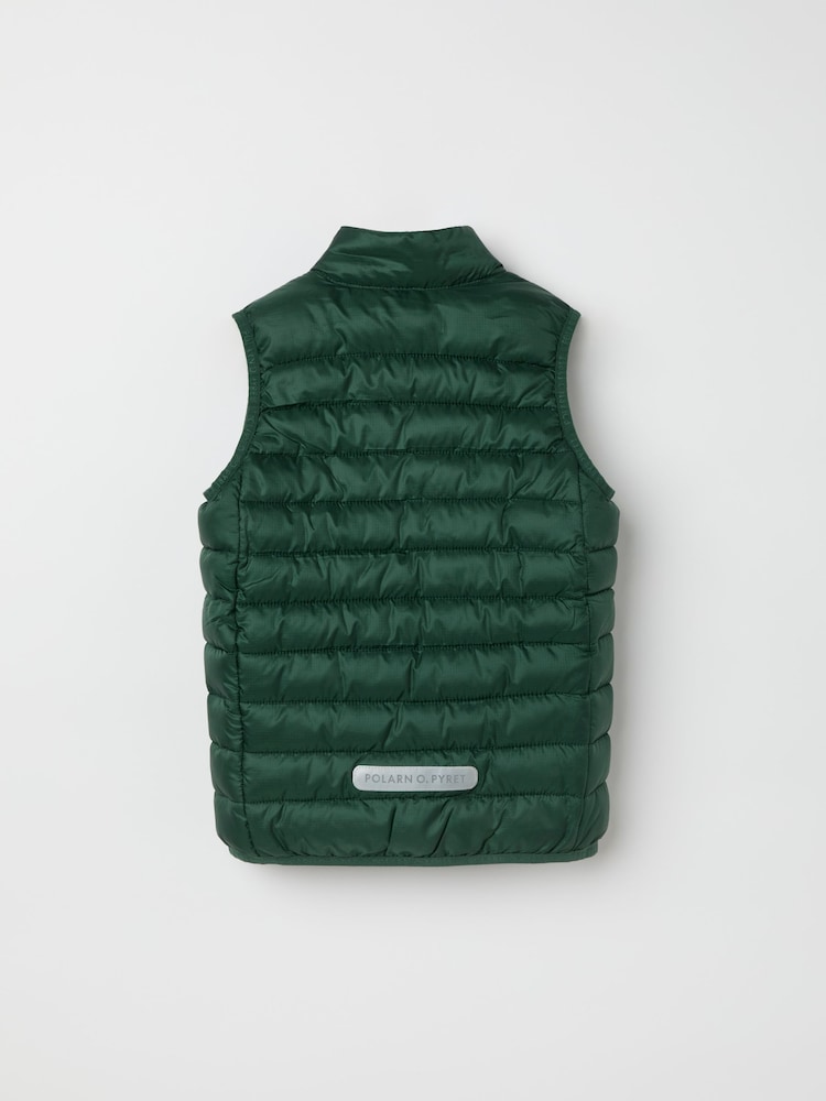 Polarn O. Pyret Green Quilted Water Resistant Gilet - Image 3 of 4