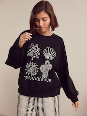 Black/White Cornelli Sweatshirt - Image 1 of 6