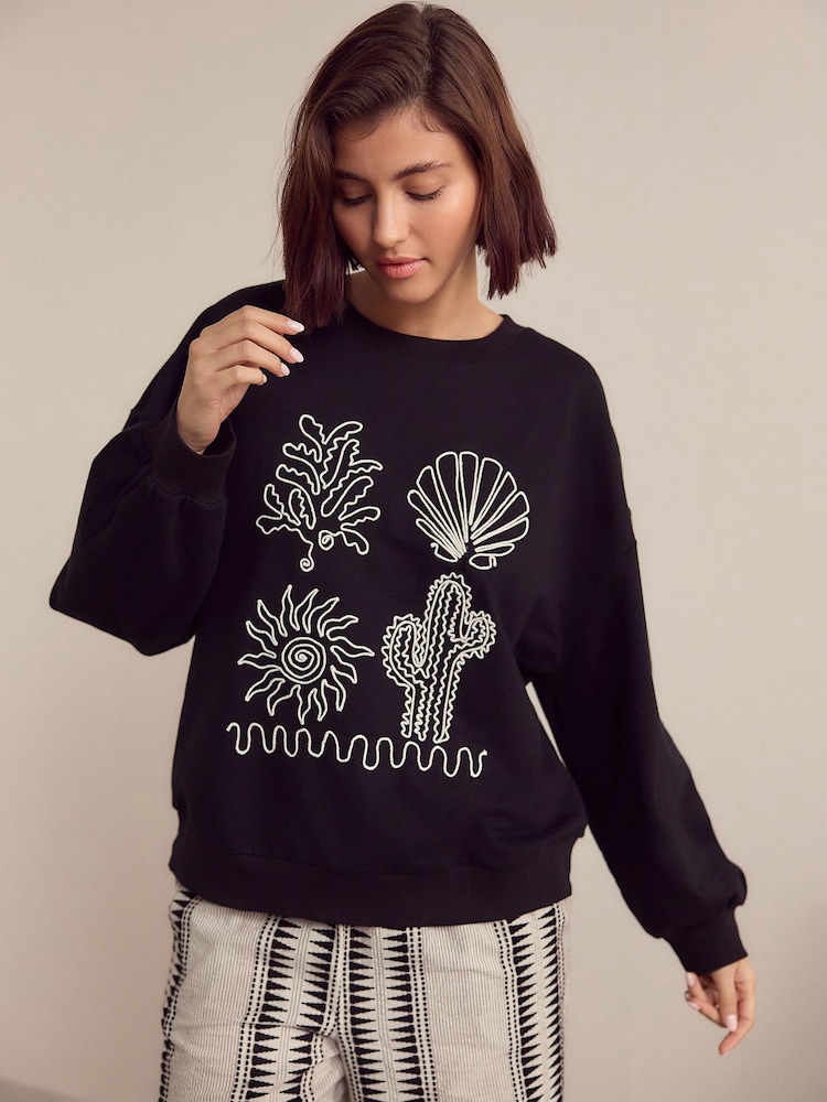 Black/White Cornelli Sweatshirt - Image 1 of 6