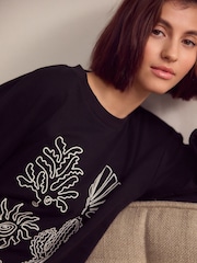 Black/White Cornelli Sweatshirt - Image 6 of 6