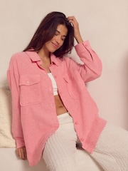 Pink Lightweight Flannel 100% Cotton Shacket - Image 1 of 6