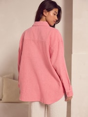 Pink Lightweight Flannel 100% Cotton Shacket - Image 3 of 6