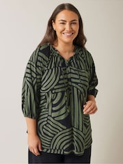 Evans Abstract Swirl Print Top - Image 2 of 6