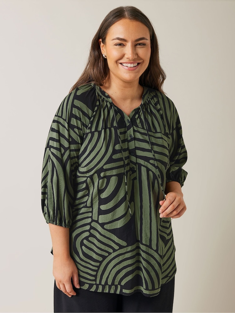 Evans Abstract Swirl Print Top - Image 2 of 6