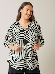 Evans Abstract Swirl Print Top - Image 1 of 5