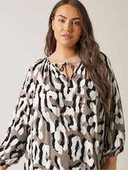 Evans Abstract Animal Print Mini Dress - Image 4 of 5