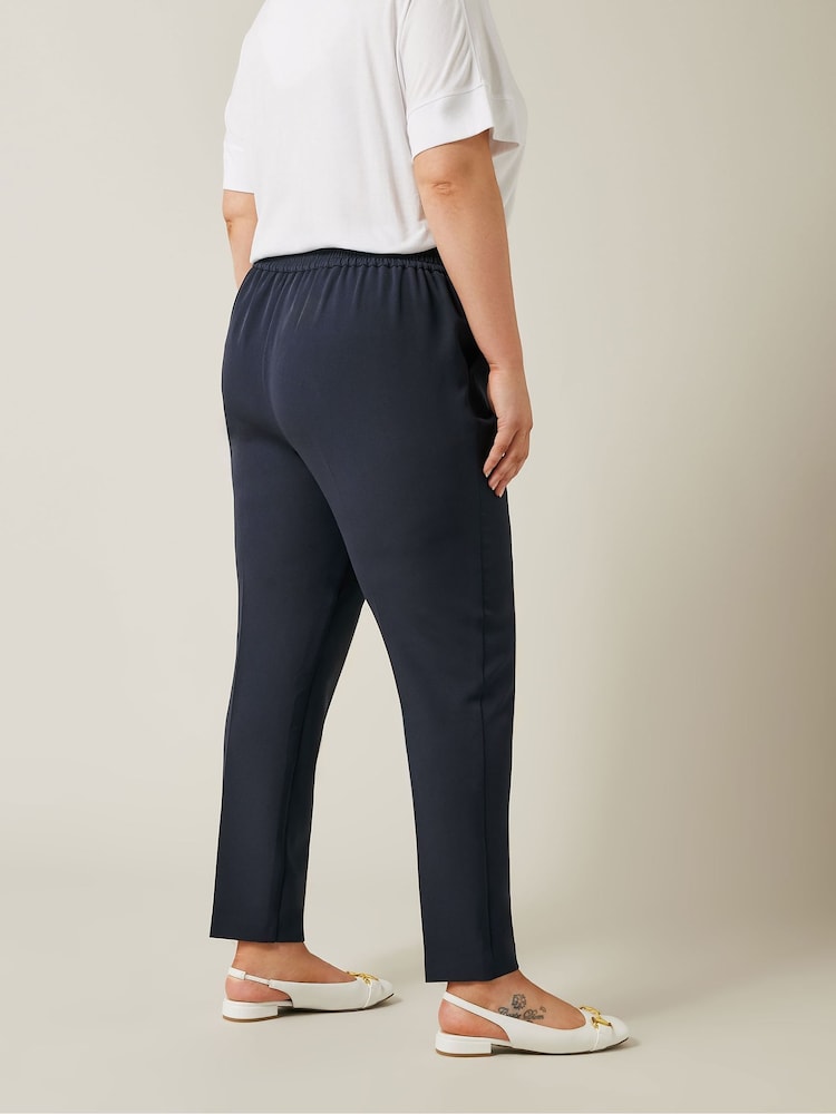 Evans Blue Tapered Leg Trousers - Image 2 of 5
