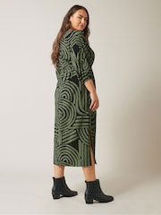 Evans Abstract Swirl Print Midi Dress - Image 3 of 5