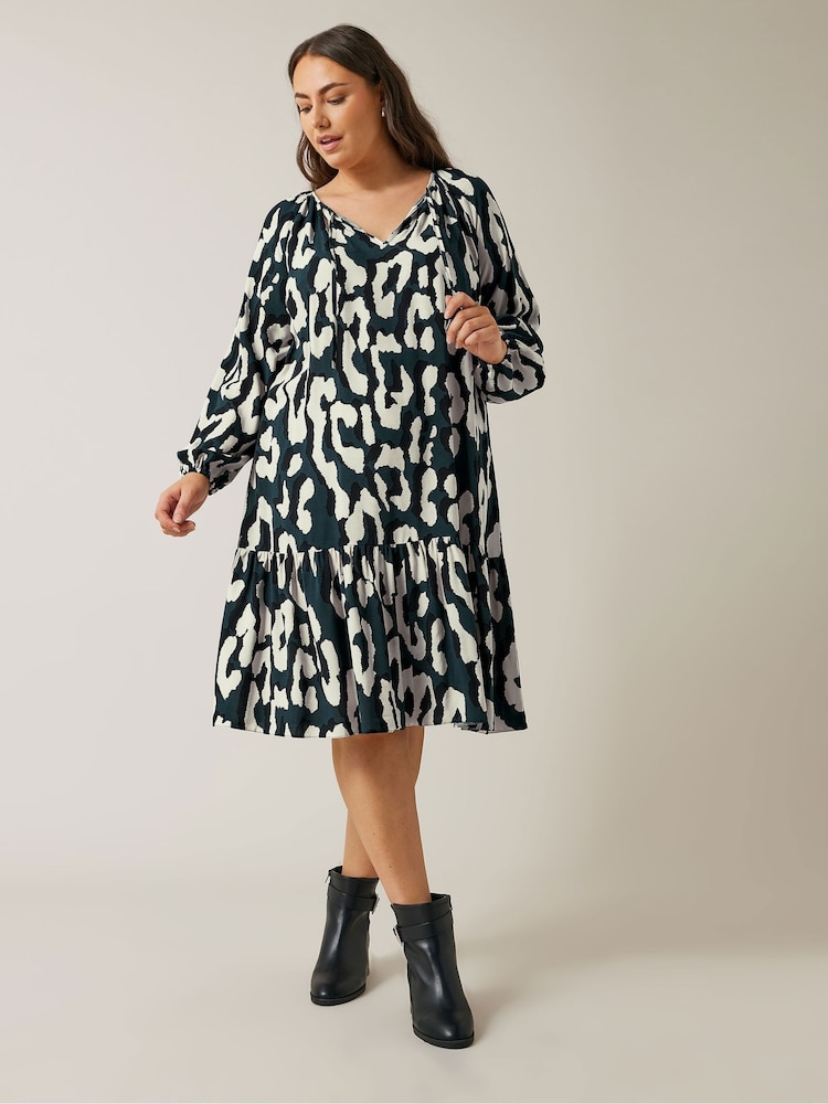 Blau - Evans Abstract Animal Print Mini Dress - Bild 2 von 5