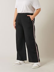 Evans Wide Leg Side Stripe Trousers - Image 1 of 5