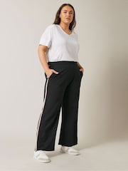 Evans Wide Leg Side Stripe Trousers - Image 2 of 5