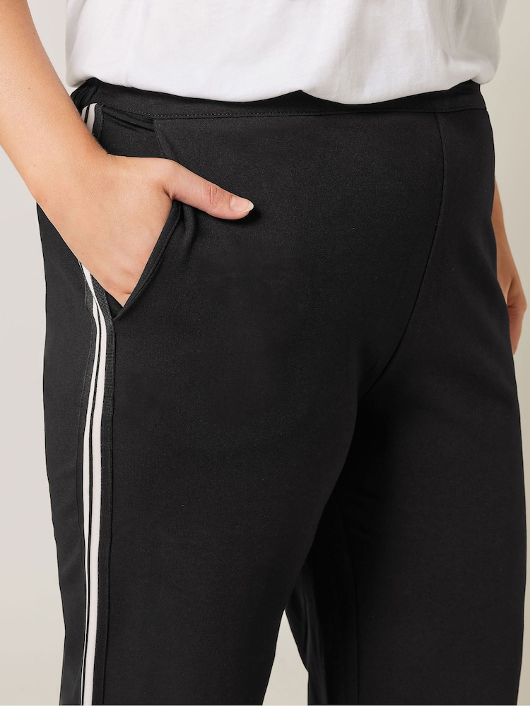 Evans Wide Leg Side Stripe Trousers - Image 4 of 4