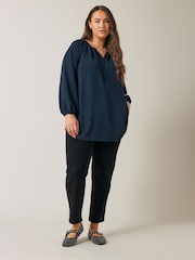 Evans Blue Long Sleeve Boho Blouse - Image 2 of 6