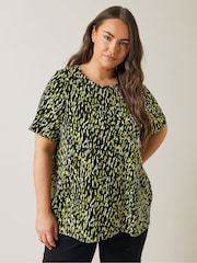 Evans – Jersey-Krepp-Top in Schwarz - Bild 2 von 5
