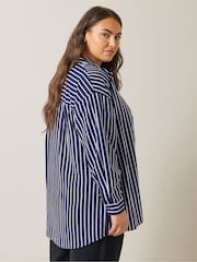 Evans Blue Stripe Girlfriend Shirt - Image 3 of 6