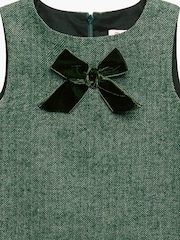 Trotters London Green Herringbone Georgina Bow Dress - Image 3 of 3