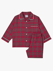 Trotters London Red Cosy Tartan 100% Cotton Pyjamas - Image 2 of 3