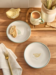 Set of 2 Sage Green Chicken Side Plates - Image 1 of 4