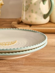 Set of 2 Sage Green Chicken Side Plates - Image 2 of 4