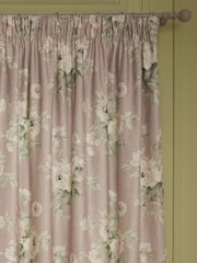 Sanderson Rose Adele Floral Printed Pencil Pleat Curtains - Image 3 of 5