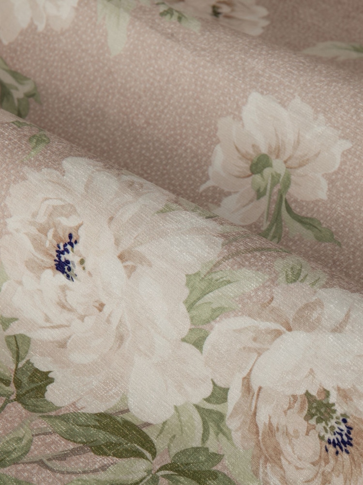 Sanderson Rose Adele Floral Printed Pencil Pleat Curtains - Image 5 of 5